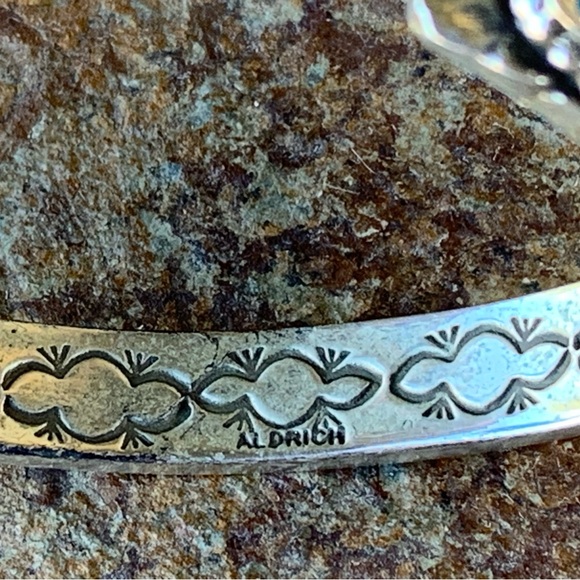 Aldrich Art Sterling Silver & Turquoise Arrow Cuff Bracelet - Picture 12 of 12